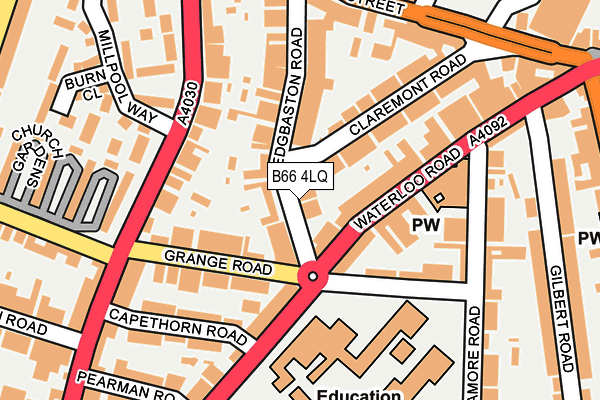 B66 4LQ map - OS OpenMap – Local (Ordnance Survey)