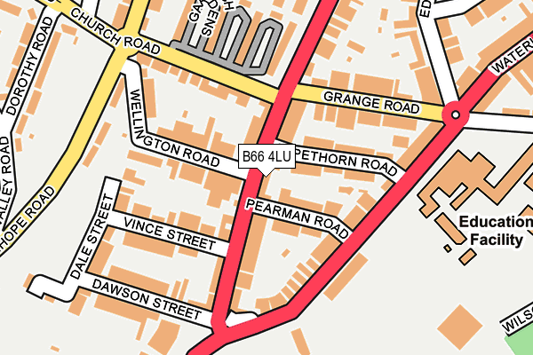 B66 4LU map - OS OpenMap – Local (Ordnance Survey)