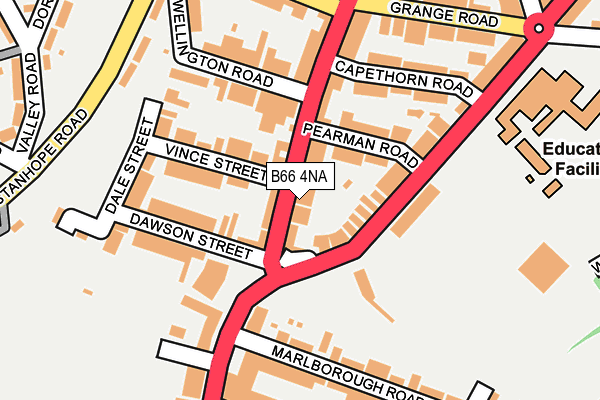 B66 4NA map - OS OpenMap – Local (Ordnance Survey)