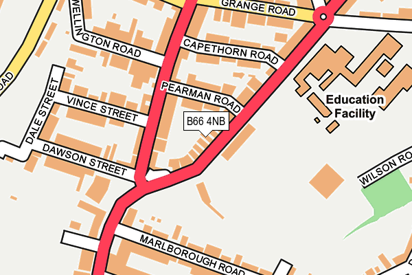 B66 4NB map - OS OpenMap – Local (Ordnance Survey)