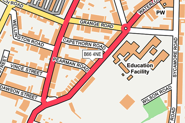 B66 4NE map - OS OpenMap – Local (Ordnance Survey)