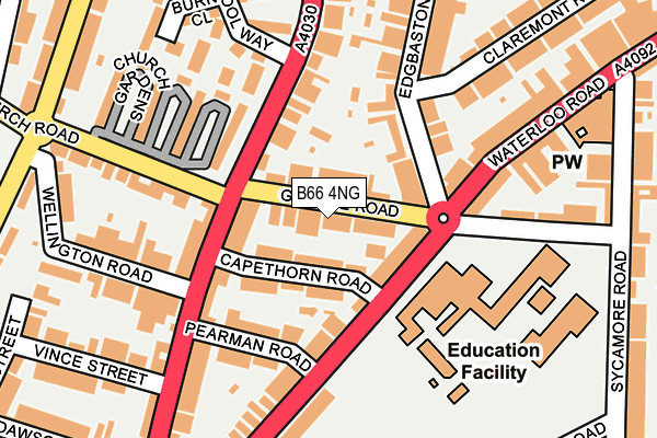 B66 4NG map - OS OpenMap – Local (Ordnance Survey)