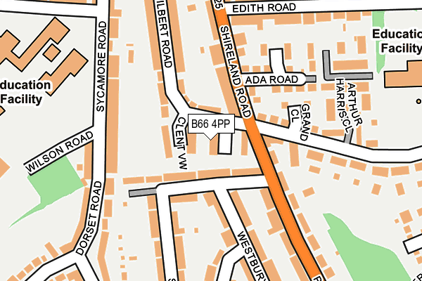 B66 4PP map - OS OpenMap – Local (Ordnance Survey)