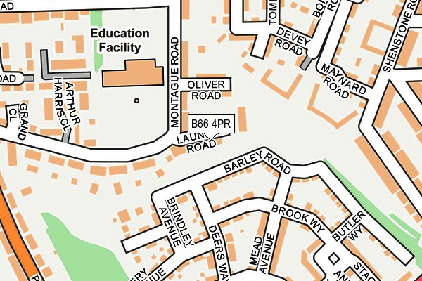 B66 4PR map - OS OpenMap – Local (Ordnance Survey)
