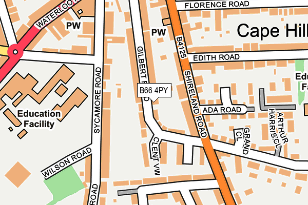 B66 4PY map - OS OpenMap – Local (Ordnance Survey)