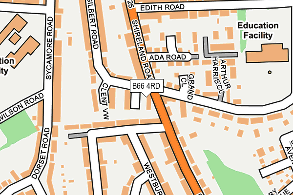 B66 4RD map - OS OpenMap – Local (Ordnance Survey)