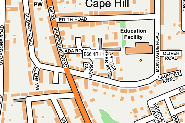 B66 4RH map - OS OpenMap – Local (Ordnance Survey)