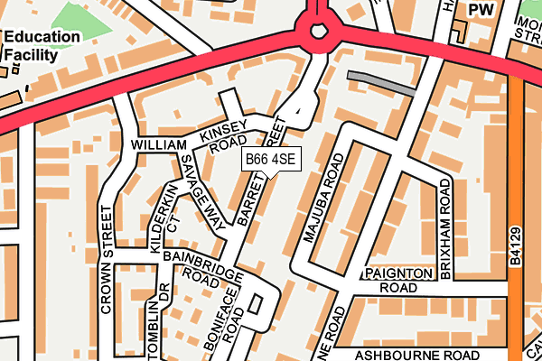 B66 4SE map - OS OpenMap – Local (Ordnance Survey)