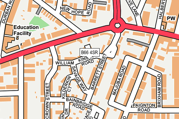 B66 4SR map - OS OpenMap – Local (Ordnance Survey)