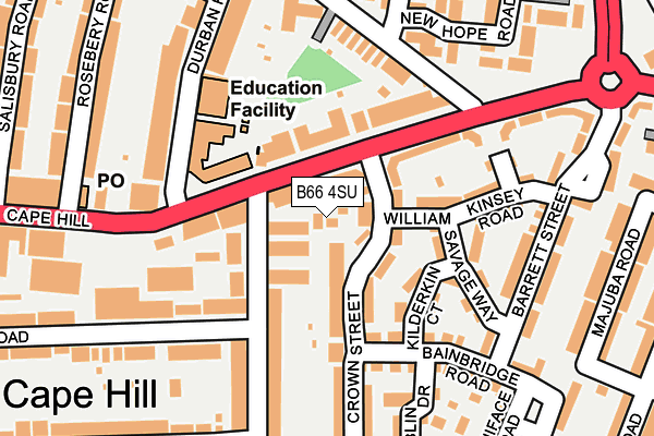 B66 4SU map - OS OpenMap – Local (Ordnance Survey)