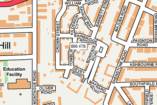 B66 4TB map - OS OpenMap – Local (Ordnance Survey)