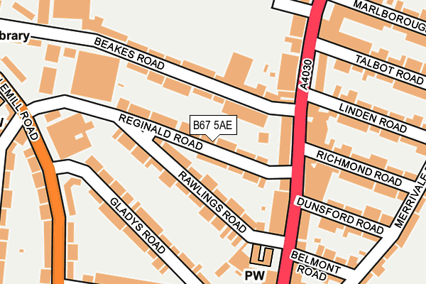 B67 5AE map - OS OpenMap – Local (Ordnance Survey)