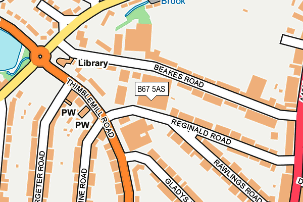 B67 5AS map - OS OpenMap – Local (Ordnance Survey)