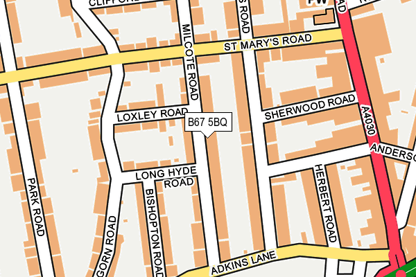 B67 5BQ map - OS OpenMap – Local (Ordnance Survey)