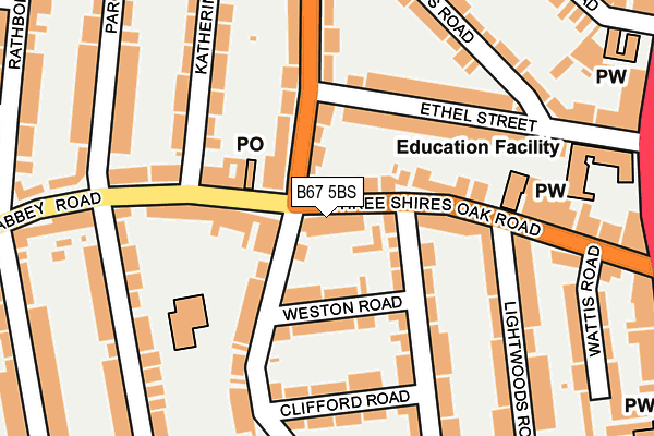 B67 5BS map - OS OpenMap – Local (Ordnance Survey)