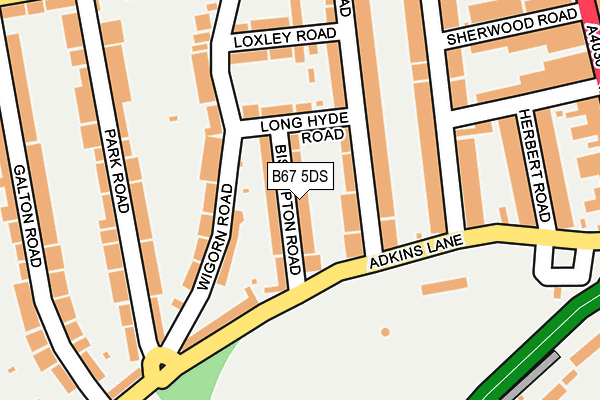 B67 5DS map - OS OpenMap – Local (Ordnance Survey)
