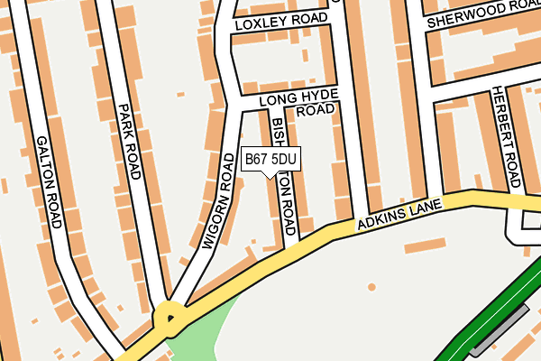 B67 5DU map - OS OpenMap – Local (Ordnance Survey)