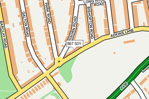 B67 5DY map - OS OpenMap – Local (Ordnance Survey)