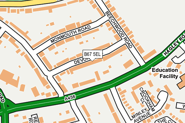 B67 5EL map - OS OpenMap – Local (Ordnance Survey)