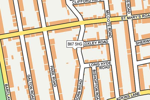 B67 5HG map - OS OpenMap – Local (Ordnance Survey)