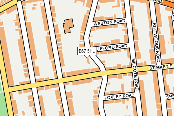 B67 5HL map - OS OpenMap – Local (Ordnance Survey)