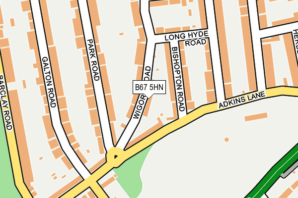 B67 5HN map - OS OpenMap – Local (Ordnance Survey)