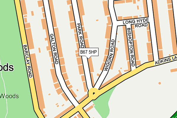 B67 5HP map - OS OpenMap – Local (Ordnance Survey)