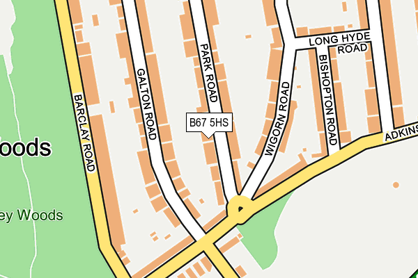 B67 5HS map - OS OpenMap – Local (Ordnance Survey)