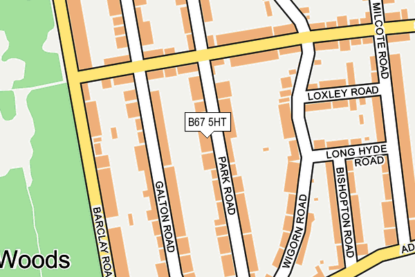 B67 5HT map - OS OpenMap – Local (Ordnance Survey)