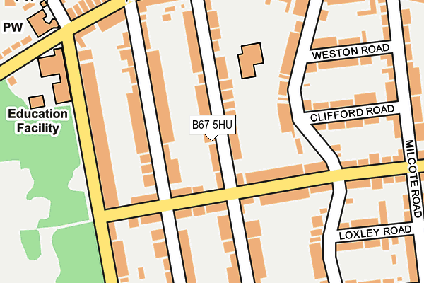 B67 5HU map - OS OpenMap – Local (Ordnance Survey)