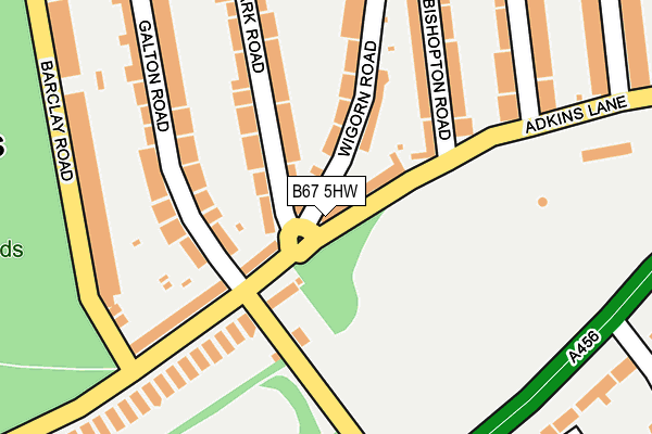 B67 5HW map - OS OpenMap – Local (Ordnance Survey)