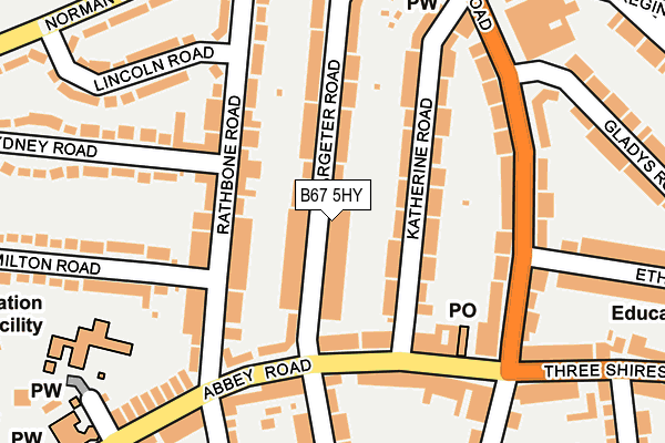 B67 5HY map - OS OpenMap – Local (Ordnance Survey)