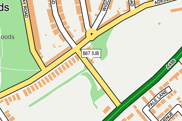 B67 5JB map - OS OpenMap – Local (Ordnance Survey)