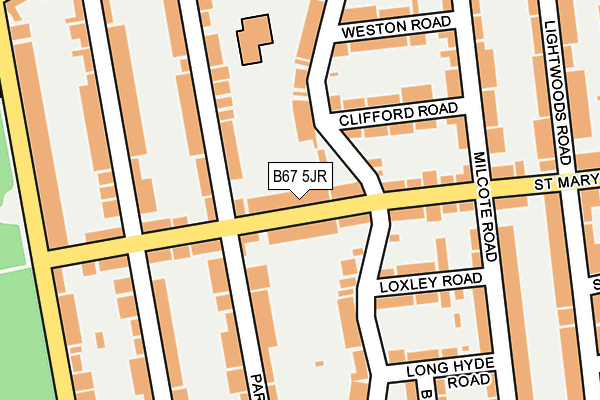 B67 5JR map - OS OpenMap – Local (Ordnance Survey)