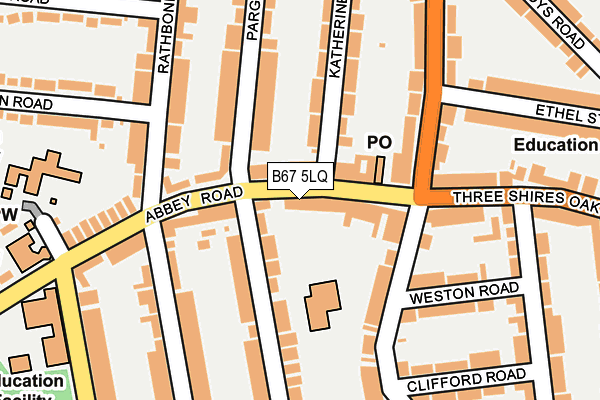 B67 5LQ map - OS OpenMap – Local (Ordnance Survey)