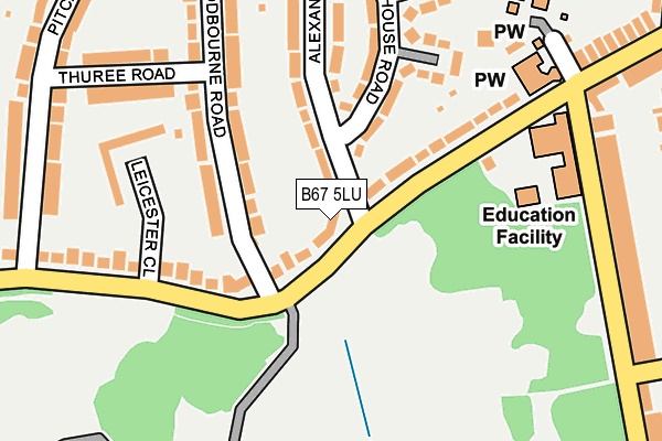 B67 5LU map - OS OpenMap – Local (Ordnance Survey)