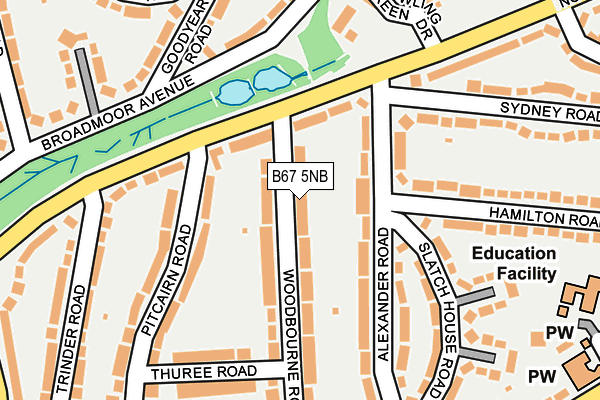 B67 5NB map - OS OpenMap – Local (Ordnance Survey)