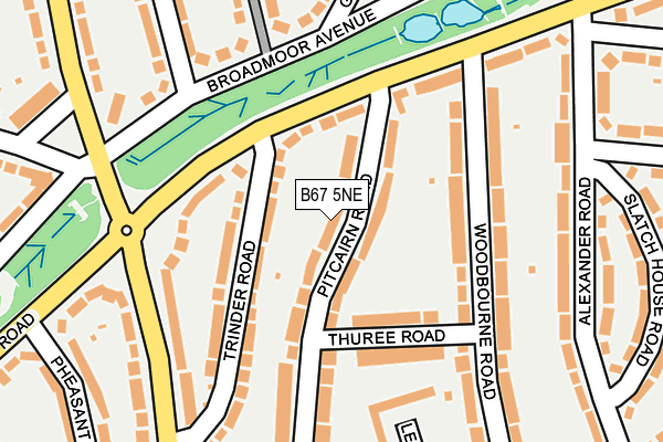B67 5NE map - OS OpenMap – Local (Ordnance Survey)
