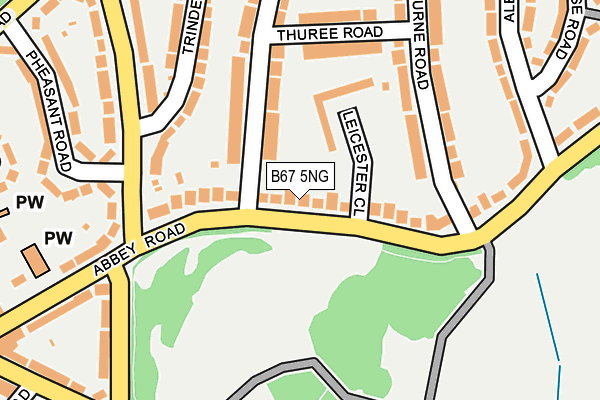 B67 5NG map - OS OpenMap – Local (Ordnance Survey)