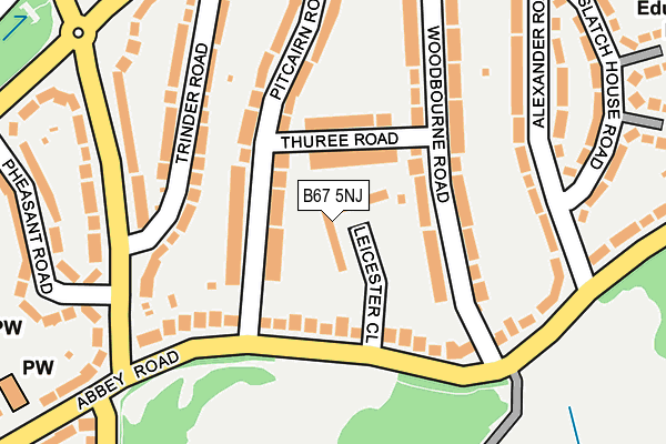 B67 5NJ map - OS OpenMap – Local (Ordnance Survey)