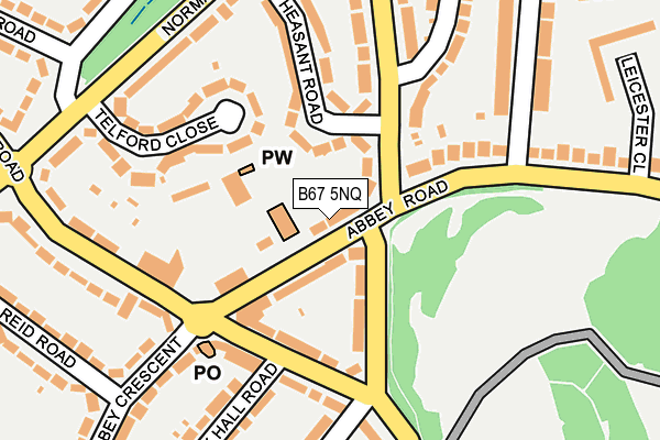 B67 5NQ map - OS OpenMap – Local (Ordnance Survey)