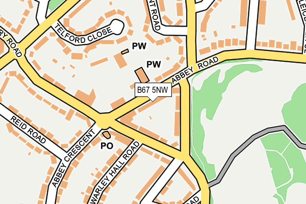 B67 5NW map - OS OpenMap – Local (Ordnance Survey)