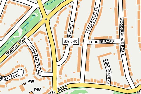 B67 5NX map - OS OpenMap – Local (Ordnance Survey)