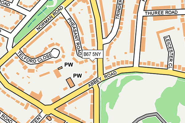 B67 5NY map - OS OpenMap – Local (Ordnance Survey)