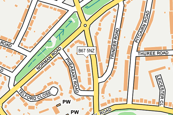 B67 5NZ map - OS OpenMap – Local (Ordnance Survey)