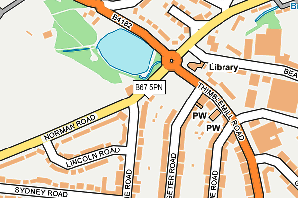 B67 5PN map - OS OpenMap – Local (Ordnance Survey)