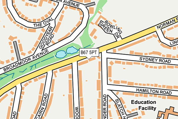 B67 5PT map - OS OpenMap – Local (Ordnance Survey)
