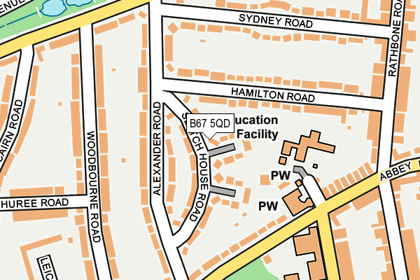 B67 5QD map - OS OpenMap – Local (Ordnance Survey)