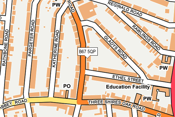 B67 5QP map - OS OpenMap – Local (Ordnance Survey)