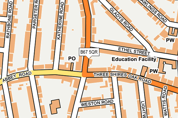 B67 5QR map - OS OpenMap – Local (Ordnance Survey)